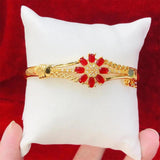 Zircon Crystal Flower Cuff Bracelet Colorful Jewelry
