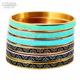 Floral Resin Enamel Bangles for Women