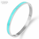 Floral Resin Enamel Bangles for Women
