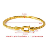 Stainless Steel Charm Cuff Bracelets for Women