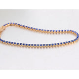 Yellow CZ Crystal Slim Tennis Chain Bracelet for Women Girls