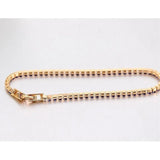 Yellow CZ Crystal Slim Tennis Chain Bracelet for Women Girls