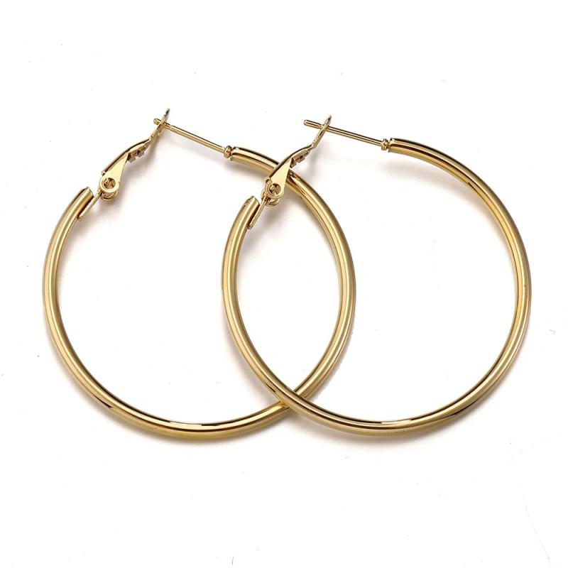 10pcs Stainless Steel Round Circle Hoop Earrings DIY Jewelry Making