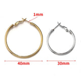 10pcs Stainless Steel Round Circle Hoop Earrings DIY Jewelry Making