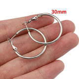 10pcs Stainless Steel Round Circle Hoop Earrings DIY Jewelry Making