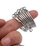 10pcs Stainless Steel Round Circle Hoop Earrings DIY Jewelry Making