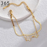 Stainless Steel Butterfly Bracelet for Women