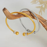 316L Stainless Steel Charm Bracelet Chain Link Braided Cuff Bangle