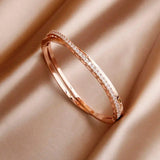 Crystal Open Bangle Bracelets for Women
