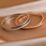 Crystal Open Bangle Bracelets for Women