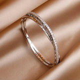 Crystal Open Bangle Bracelets for Women