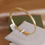 Crystal Geometric Bangle Bracelet for Women