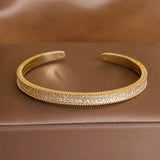 Crystal Open Bangle Bracelets, French Style Bangles