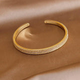 Crystal Open Bangle Bracelets, French Style Bangles