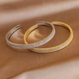 Crystal Open Bangle Bracelets, French Style Bangles