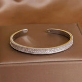 Crystal Open Bangle Bracelets, French Style Bangles