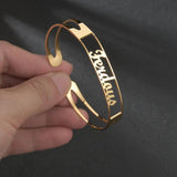Customized Name Personalized Bracelets Stainless Steel Cuff Bangle