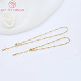 2PCS 3MM Ball Brass Finished Chain Anklet DIY Jewelry Findings