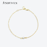 925 Silver Pearl Charm Bracelet Women Party Gift Jewelry
