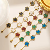 Flower Charm Bracelet Women's Stainless Steel Pendant