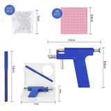 98PCS Piercing Gun Machine Supply Kit Set Ear Studs Safty Sterile Piercer