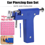 98pcs Professional Ear Piercing Gun Tool Set Ear Studs Steel Body Piercing Kit