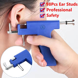 98pcs Professional Ear Piercing Gun Tool Set Ear Studs Steel Body Piercing Kit