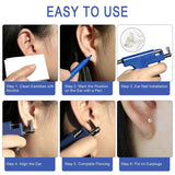 98pcs Professional Ear Piercing Gun Tool Set Ear Studs Steel Body Piercing Kit