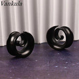 Vankula 2PCS Spiral Saddle Plugs Hangers for Ear Tunnels Gauges Piercing