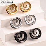 Vankula 2PCS Spiral Saddle Plugs Hangers for Ear Tunnels Gauges Piercing