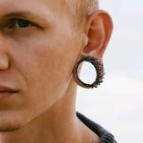 2PCS Stainless Steel Ear Plugs 0g-1 inch Hollow Stretcher Piercing Jewelry