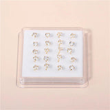 20 Pcs CZ Crystal Nose Studs Nose Rings Body Jewelry Nose Bone