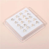 20 Pcs CZ Crystal Nose Studs Nose Rings Body Jewelry Nose Bone