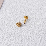G23 Titanium Stud Earring Zircon Crown Ear Cuff