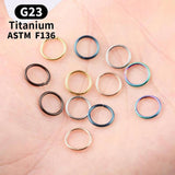 G23 Titanium Nose Rings Mixed Body Clips Hoop For Women Men Cartilage Piercing