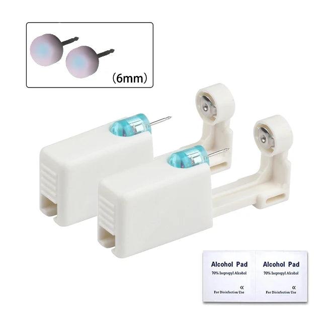 2 Pcs Disposable Sterilized Ear Piercing Gun Professional No Pain Piercer