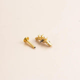 G23 Titanium 1.2*8mm Piercing Bat Snake Flat Studs Lip Stud Earring