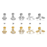 F136 G23 Titanium Bat Horse Eye Lip Stud Earring 16g