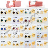 6PCS 24K Plating DolphinMishu Piercing Gun with Stud