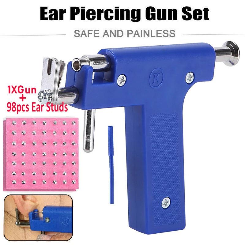 Ear Piercing Gun Tool Set 98pcs Ear Studs Professional Steel