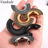 Vankula 2PCS 316 Fan-Shaped Ear Tunnels Piercing Studs