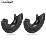 Vankula 2PCS 316 Fan-Shaped Ear Tunnels Piercing Studs