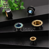 Stainless Steel Heart-shaped Petal Ear Plugs 2PCS