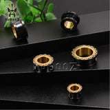 Stainless Steel Heart-shaped Petal Ear Plugs 2PCS