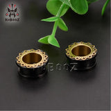 Stainless Steel Heart-shaped Petal Ear Plugs 2PCS