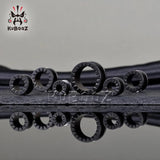 Wood Patterned Hollow Pulley Ear Expanders Plugs Gauges Body Piercing Jewelry