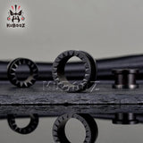 Wood Patterned Hollow Pulley Ear Expanders Plugs Gauges Body Piercing Jewelry