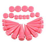 24pcs Large Size Ear Gauge Kit Acrylic Taper Plug Tunnel Set 10mm-20mm