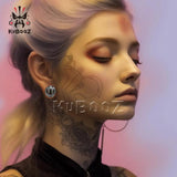 Stainless Steel Skull Expander Gauges Earrings 2PCS