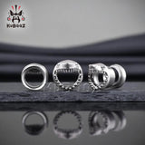 Shark Gauges Stainless Steel Ear Tunnels Plugs Expander Piercing Body Jewelry